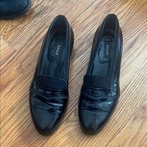 Bally Black Patent Leather Loafers